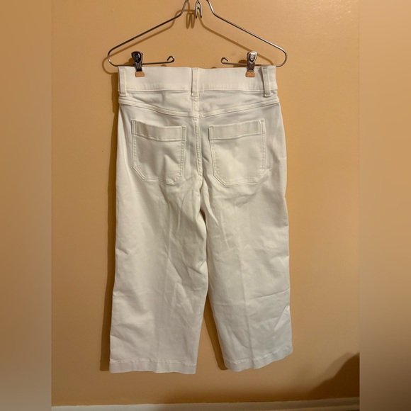 NWT Spanx Cropped Wide Leg Jeans in White - Picture 7 of 9